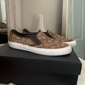 Coach Women Brown Slip-On Shoes